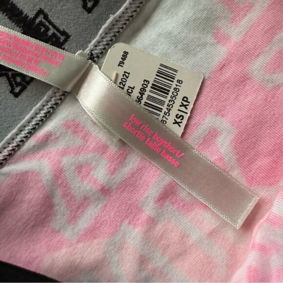 Victoria’s Secret PINK | Pastel Rainbow Logo Boyshort Panties | Size Extra Small - Picture 6 of 7